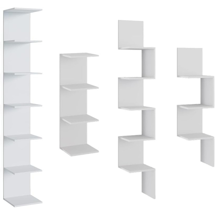 Настінна полиця Vicco Paolo, підвісна полиця, біла, 30 x 190 см, одинарна