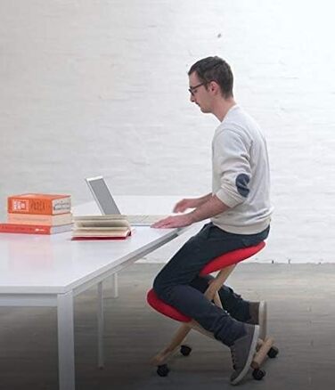 Ергономічне крісло Cinius Ортопедичне крісло для коліна Комп&39ютерне крісло для коліна Тканина Чорного кольору