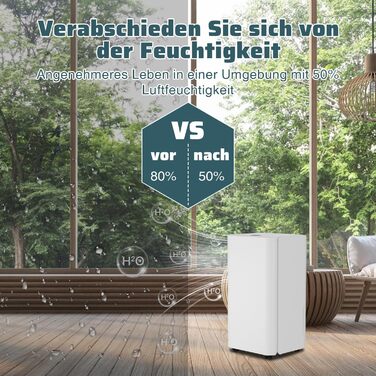 Осушувач повітря Sonnewelt 26 л/добу електричний, кімнатний осушувач повітря для приміщення площею близько 50 м, осушувач повітря