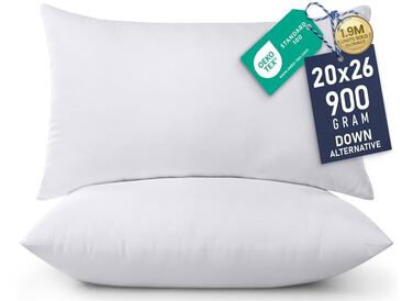 Декоративні подушки Utopia Bedding, 50,8 x 66 см, подушки для ліжка та дивана, декоративні подушки для дому, 2 шт., білі