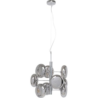Підвісний світильник Kare Design Headlight Chrome, велика люстра для вітальні та їдальні, срібляста, 155x53x53 см (лампи не входять)