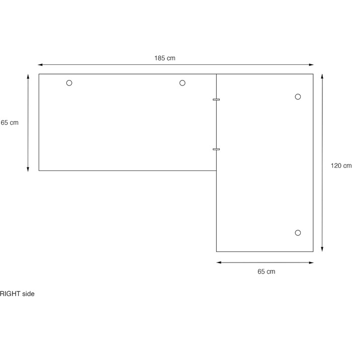 Кутовий стіл SyberDesk Gaming Pro LED 185x120 см зі світлодіодним підсвічуванням - Великий комп&39ютерний стіл - Міцний комп&39ютерний стіл (правий)
