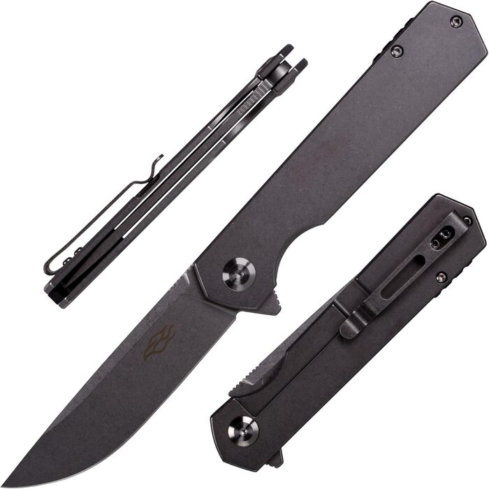 Складаний ніж Лезо зі сталі D2 Рукоятка з кліпсою Гострий одноручний ніж з піхвами і шарикопідшипником Кемпінг Полювання Риболовля