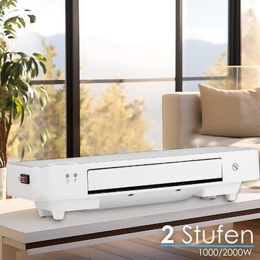 Настінний обігрівач Echos 12-годинний таймер 2000 Вт Енергозберігаючий Дистанційне керування Керамічний нагрівальний елемент Міні-обігрівач 2 рівні потужності Інфрачервоний обігрівач Швидкий обігрівач Настінний монтаж