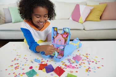 Поллі Кишенькова коробка, лама в піжамі на тему вечірки, з 25 аксесуарами, такими як 2 ляльки та 2 лами, інтерактивні елементи для