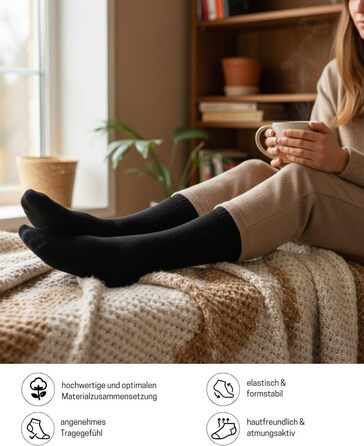 Пари термошкарпеток для жінок та чоловіків, зимові шкарпетки, повністю махрові, розміри 39-42, 6 пар Чорний, 6 12 24