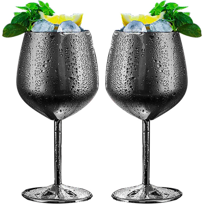 Келих для вина LELELINKY 350 мл Келихи для червоного вина з нержавіючої сталі, небиткі келихи для вина, келихи для шампанського та