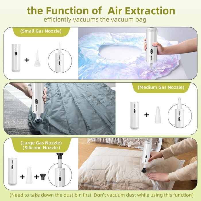 Ручний пилосос акумуляторний, 15000Pa Потужний акумуляторний ручний пилосос Високопотужний міні-пилосос 6 в 1 з повітродувкою/нагн