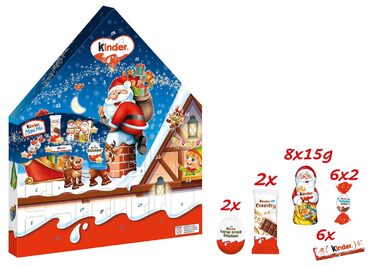 Адвент-календар Kinder Maxi Mix з шоколадними наборами, 351 г