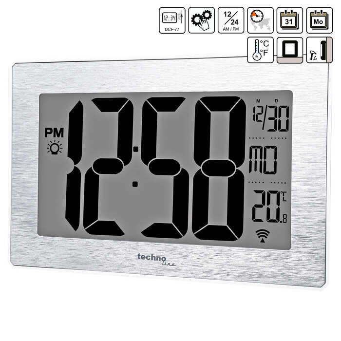 Годинник настінний Technoline WS8019 Silver (WS8019)