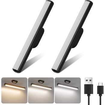 Кухонне освітлення під шафою Світлодіодний бездротовий затемнення, магніт для освітлення шафи на батарейках 4000 мАг, настільна ла