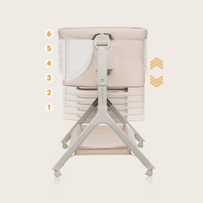 Дитяче ліжечко Lionelo Leonie Plus 3-в-1 (до 9 кг), додаткове ліжко та колиска, регульована висота, повітропроникні стінки, знімні боковини, колеса з гальмами, великий кошик, колір Beige Plus