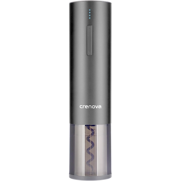 Електрична відкривачка для вина Crenova 6-в-1, акумуляторна автоматична відкривачка винних пляшок з винним насосом, аератором для вина, різаком для винної фольги та USB-кабелем для зарядки