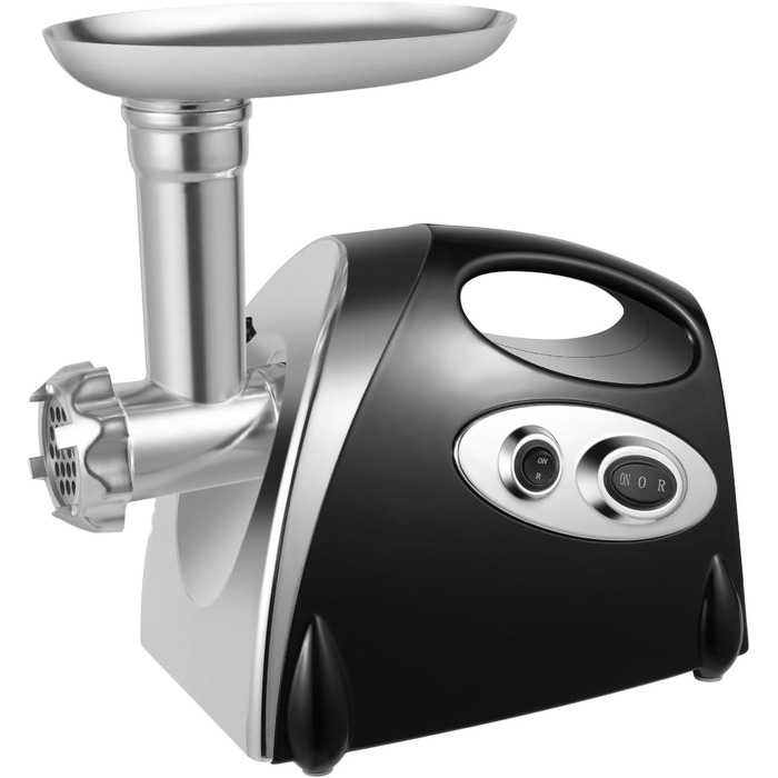 М'ясорубка, електрична м'ясорубка 800 Вт з нержавіючої сталі, машина для фаршу з ковбасним наповнювачем, 3 * ріжучі пластини, подр