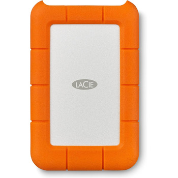 Зовнішній жорсткий диск LaCie Rugged USB-C 2TB Портативний жорсткий диск - сумісний з USB 3.0, стійкий до падінь, пилу та дощу, для Mac та ПК, настільний комп'ютер, робоча станція, ноутбук, 1 місяць Adobe CC (STFR2000800) 2TB HDD