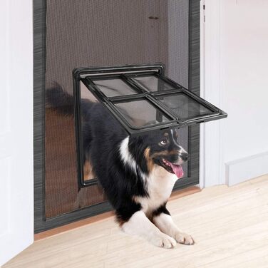 Сітка для собак Enjoying Pet Door Screen для собак, великих котів, сітка від комах з функцією блокування для розсувних дверей, сітчастих дверей, вікна - 30 x 40 см