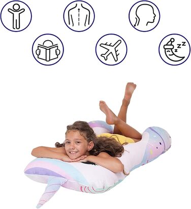 Комфортна подушка для здоров'я дітей подушка для сну антистрес подушка для дітей з СДУГ (єдиноріг)