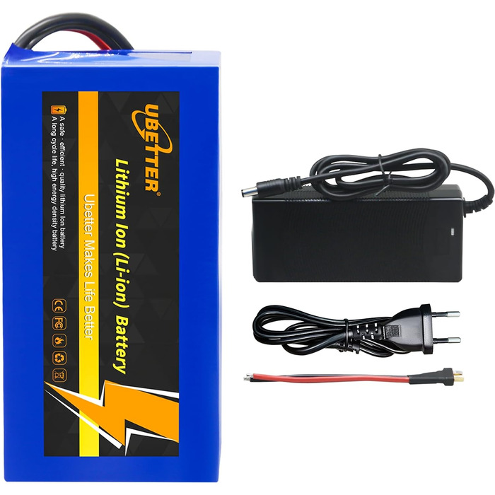 Літієва батарея для електровелосипеда 36V 48V, акумулятор для електричного велосипеда, акумулятор для електричного велосипеда 10AH 14AH 20AH із зарядним пристроєм 2A для двигуна електричного велосипеда та скутера потужністю 0-1000 Вт 36V 14AH