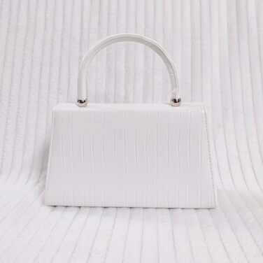 Сумка зі штучної шкіри з імітацією крокодилячої шкіри, для весілля, вечірки, святкової події, біла, середнього розміру