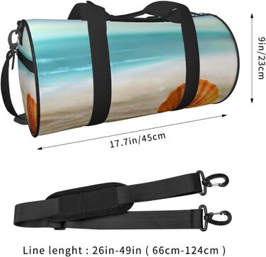 Спортивна сумка, дорожня сумка, пляжна сумка з мушлевим принтом, сумка для ночівлі, чорна, універсальний розмір, сумка для подорожей