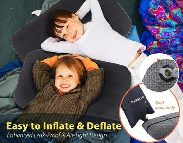 Велика надувна подушка - ALUFT Ultra Camping Pillow для пляжу та кемпінгу, надувна подушка для пригод на природі