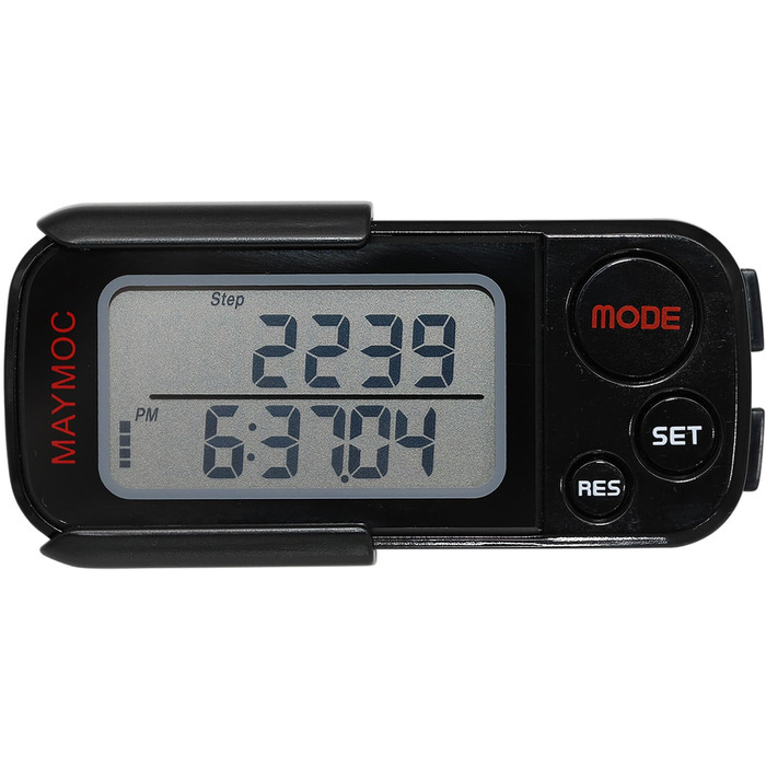 Крокомір для ходьби з кліпсою та ремінцем, 30-денна пам&39ять, точний лічильник кроків, пройдена відстань (милі/км), лічильник калорій, моніторинг щоденних цілей, час тренування, 3D-