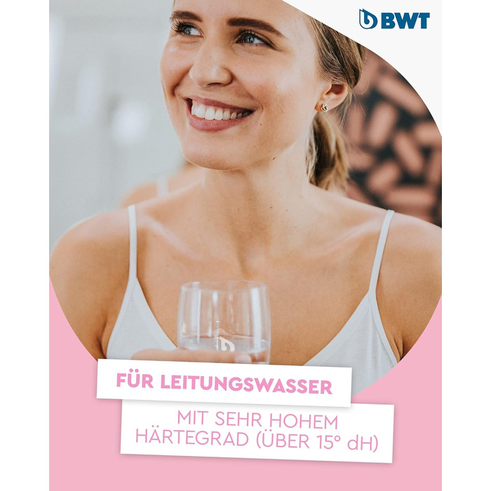 Фільтр для води BWT Vida White 2.6L Фільтр з 1 додатковим фільтруючим картриджем для мякої фільтрованої води Фільтр для води питної води Фільтри вапно, хлор, свинець і мідь, білий