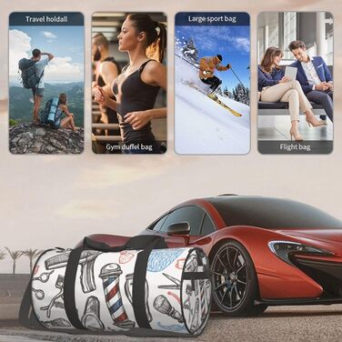 Спортивна сумка, дорожня сумка, сумка для фітнесу, сумка для перукарні, однотонний стиль, з принтом, сумка на ніч, чорна, універсальний розмір, сумка для подорожей