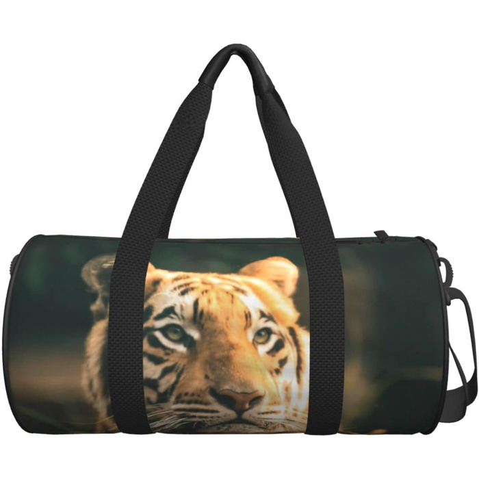 Дорожня сумка-циліндр з тигровим принтом, спортивна сумка для чоловіків та жінок, сумка-мішок, спортивна дорожня сумка