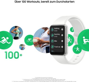 Розумний годинник Samsung Galaxy Fit3, фітнес-годинник як фітнес-трекер та трекер активності, сріблястий, з 36-місячною гарантією виробника ексклюзивно для Storeo