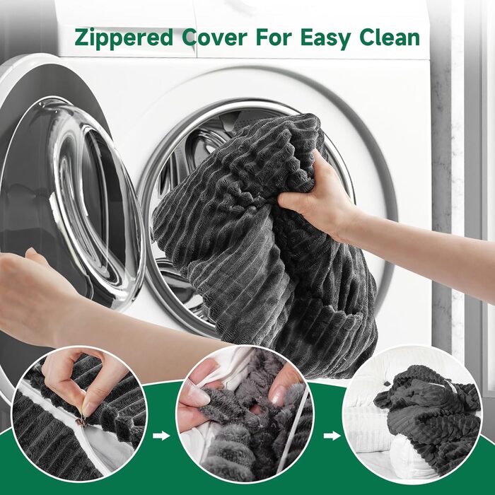 Подушка-книжка Z-hom, клиноподібна подушка, подушка для читання для ліжка та дивана, затишна подушка для спини, практична бічна кишеня, знімний чохол, з круглою подушкою для голови (сіра, 200 * 50 * 20 см) сіра 200 x 50 x 20 см