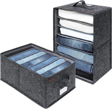 Організатор для штанів MEKAA - набір з 2 шт. - ідеальний органайзер для штанів, джемперів і т.д. - Складаний органайзер для одягу