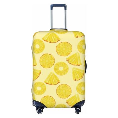 Чохол на валізу Ананас, м'який, чорний, маленький