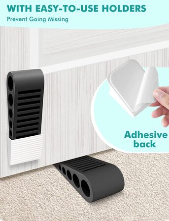 Дверний клин для підлоги, нековзний, міцний і важкий, гумовий дверний клин, гумові клини для всіх поверхонь