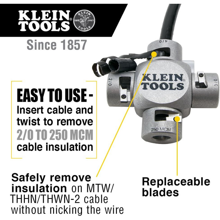 Стрипер для кабелів Klein Tools 21051 (2/0-250 MCM)