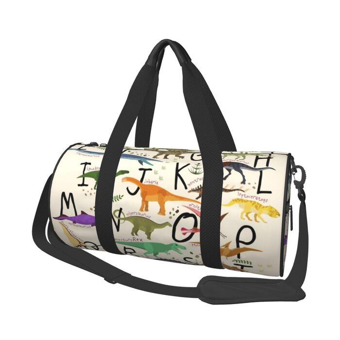 Дорожня сумка Tower Paris, кругла, великої місткості, легка та міцна, ідеальний подарунок для походів, відпустки, ділових поїздок та іншого. Стильний дизайн з динозаврами, універсальний розмір.