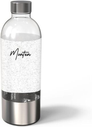 Пляшка з нержавіючої сталі MonTen Soda 900 мл - Шипіння та зволоження без зусиль - Міцний та екологічний дизайн - Багаторазова пляшка для газованої води ПЕТ для наших машин