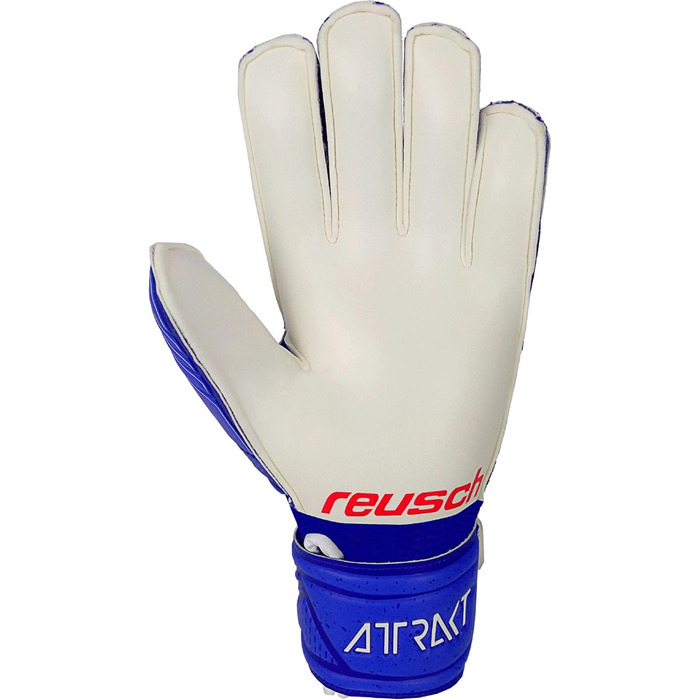 Воротарські рукавички Reusch Attrakt Grip Finger Support Junior Flexible для дітей та підлітків - Футбольні рукавички із захистом пальців для всіх ігрових поверхонь та будь-яких погодних умов - Синьо-білі, розмір 6