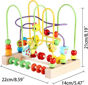 Дерев'яні рухові навички петля американські гірки дерев'яна іграшка рухома навчальна гра бісер лабіринт дитяча іграшка для дітей