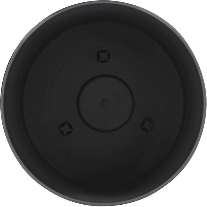 Пластиковий горщик XL з блюдцем, круглий, антрацит - Ø 47 см - великий квітковий горщик зі знімною основою, стійкий до ультрафіолету - садова прикраса, горщик, квітковий горщик, рослинний горщик, контейнер для рослин, морозостійкий