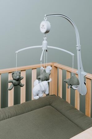 Мобіль Baby's Only Music Mobile Baby Animals, в'язані фігурки, Old Pink