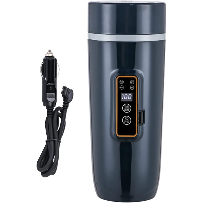 Чайник Дорожній чайник 12В 350мл Швидкий чайник Двошаровий термос з нержавіючої сталі для приготування молока, кави та чаю (80Вт ч