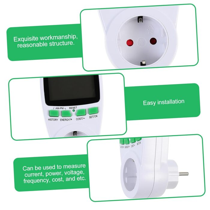 Вимірювальна розетка розетка тестер амперметр лічильник електроенергії купити лічильник енергозберігаюча розетка розетка для електролічильника монітор електроенергії електронний компонент