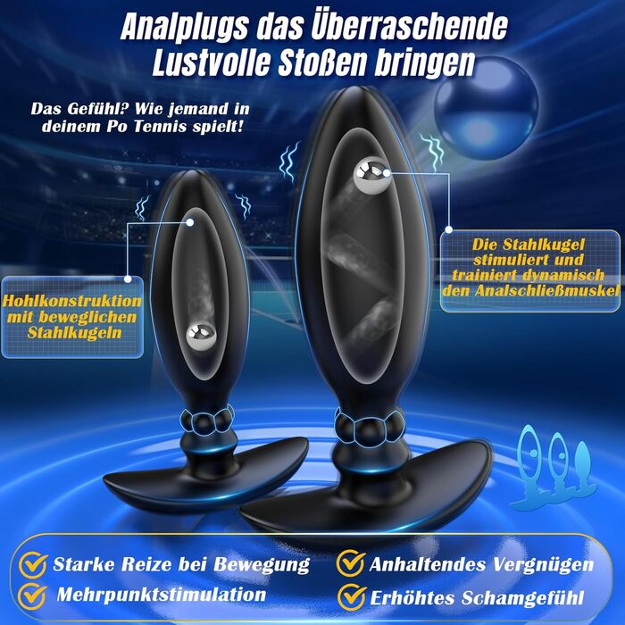 Набір з 3 анальних плагів yewuzer, для чоловіків і жінок