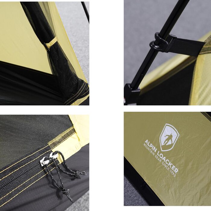 Намет ALPIN LOACKER Cloud Pro Up для двох та однієї особи, ультралегкий Намет для двох та однієї особи Легкий трекінговий намет Намет-купол для велотуризму, двомісний намет