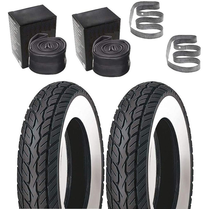 Комплект шин з камерами та обмоткою на ободи 100/100 R2.75 для Zndapp, Hercules, Kreidler