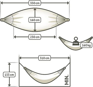 Класичний подвійний гамак з органічної бавовни Double Flamingo