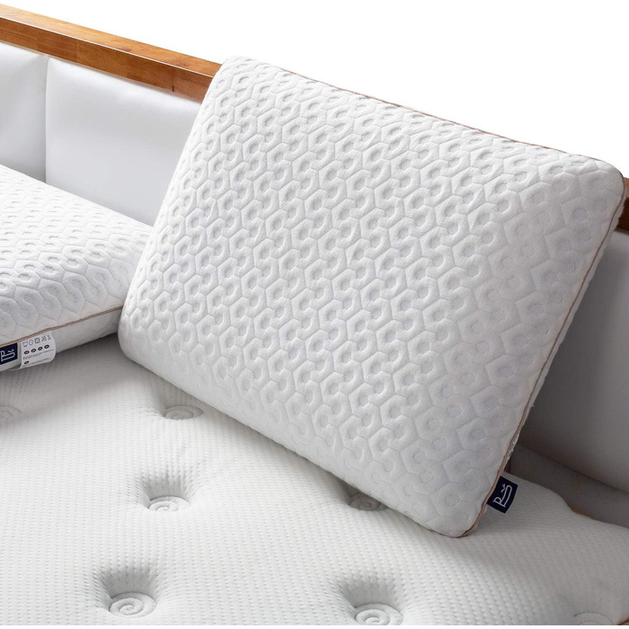 Подушка BedStory з гелевої піни з ефектом пам&39яті 40x60, висота 14 см, ортопедична подушка для сну на боці, ергономічна подушка зі знімним та пральним чохлом, сертифікована Oeko-Tex подушка 60x40x14 см, біла