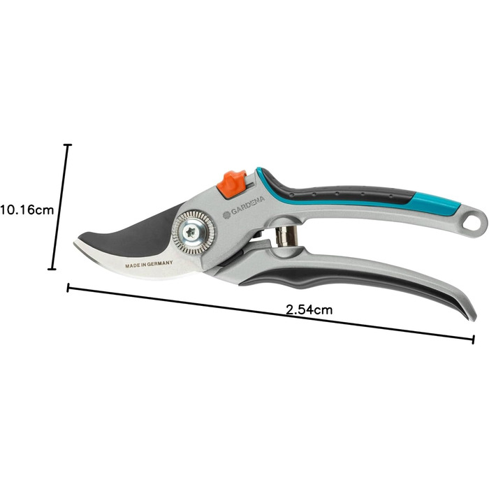 Садові ножиці Gardena алюмінієві, великої/великої довжини безпечні для рослин ножиці для дерев з обрізним лезом для гілок та сучків діаметром до 25 мм, міцні алюмінієві ручки, змінне лезо, регульований отвір (8906-20). Підходять для свіжої деревини, без б