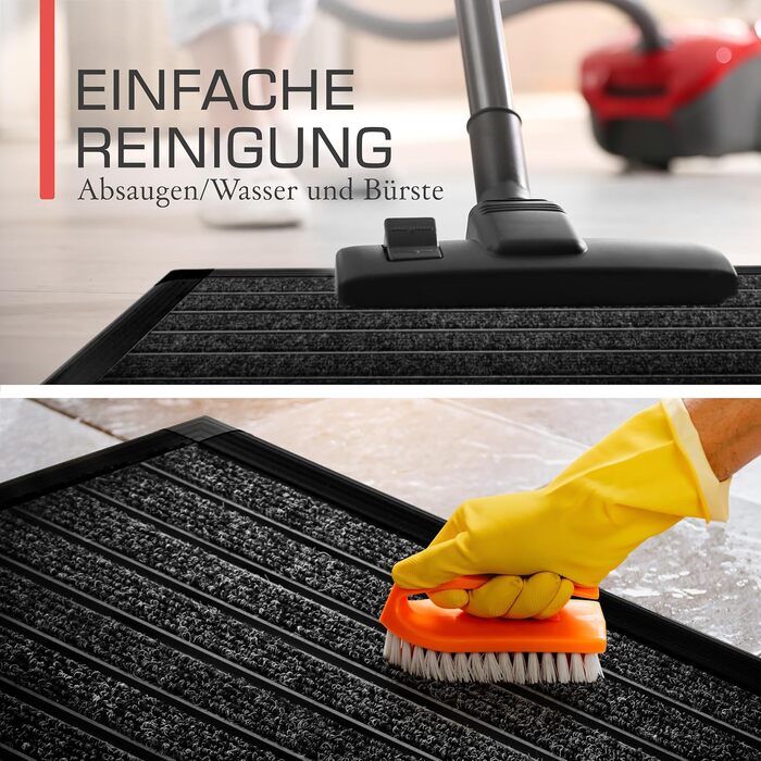 Килимок для вулиці, алюмінієвий килимок для дверей, 50x80 см, килимок для вхідних дверей AluGant, скребок для взуття для вулиці вхідний килимок, алюмінієві килимки для дверей, килимок для вулиці, скребок для взуття, антрацитовий, 50 x 80 см (прямокутний),